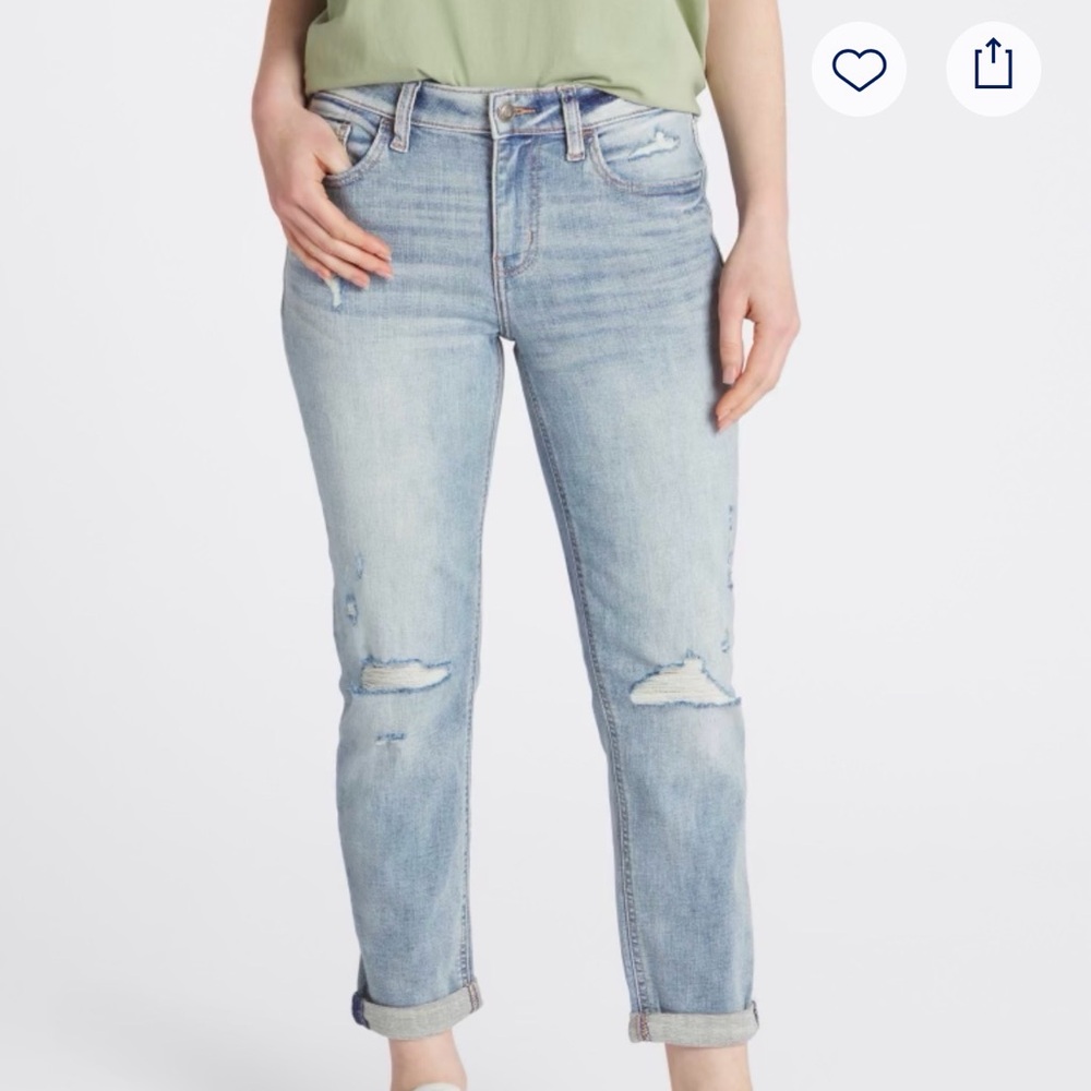 Women's Casual Light Blue Cropped skinny Jeans 14